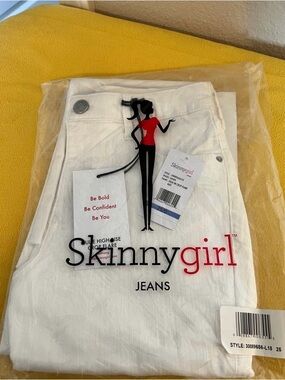 Skinnygirl White High-Rise Skinny Jeans